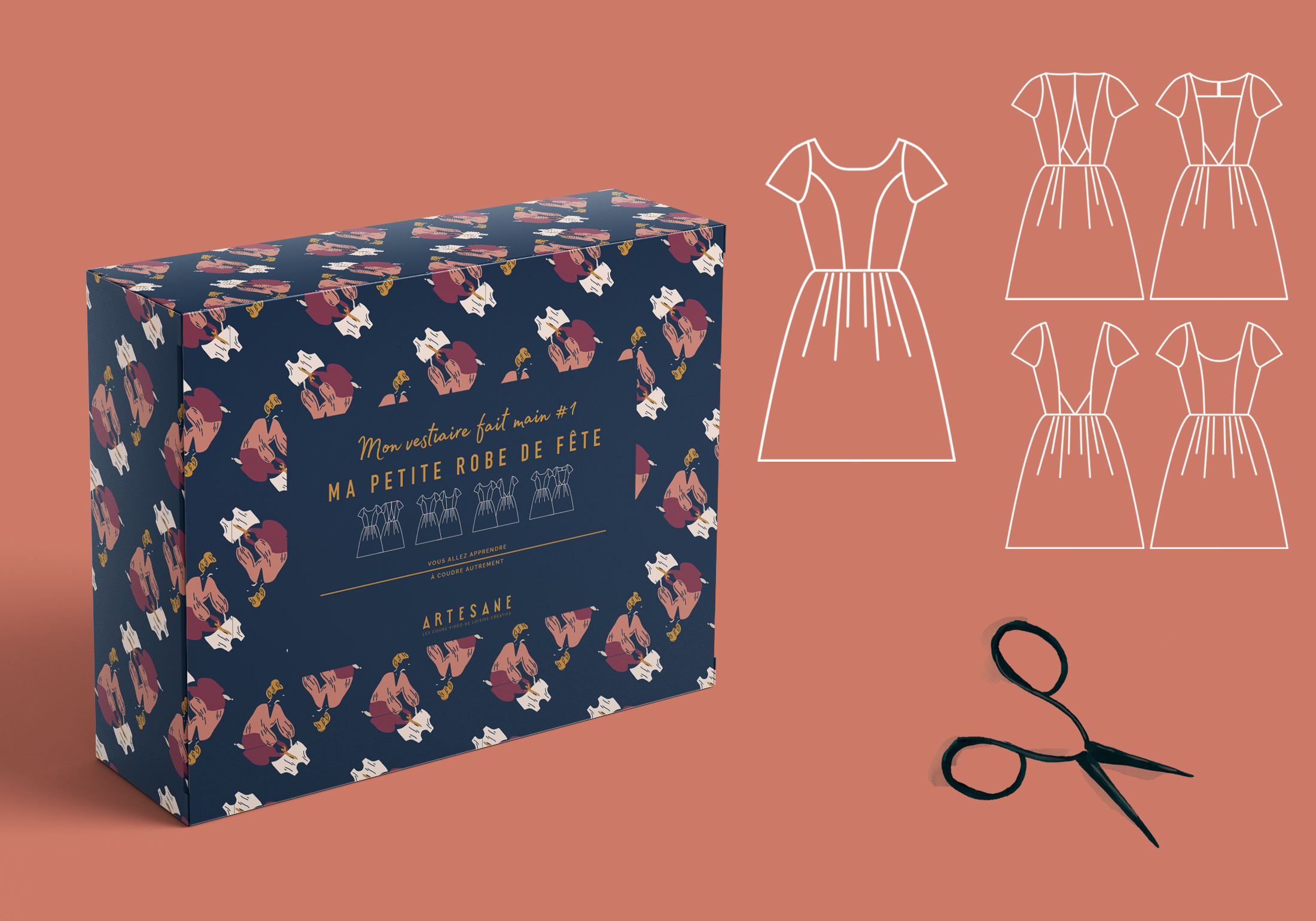 Notre coffret couture : « Mon vestiaire fait-main #1 : la petite robe de fête »