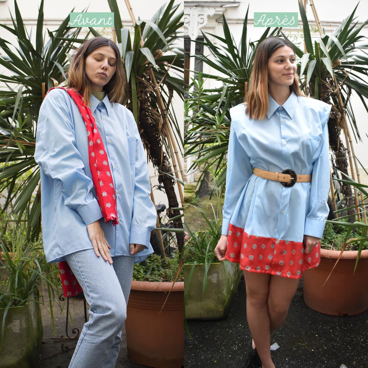 Recyclage d’une chemise Kiloshop : on s’est prêté au jeu !