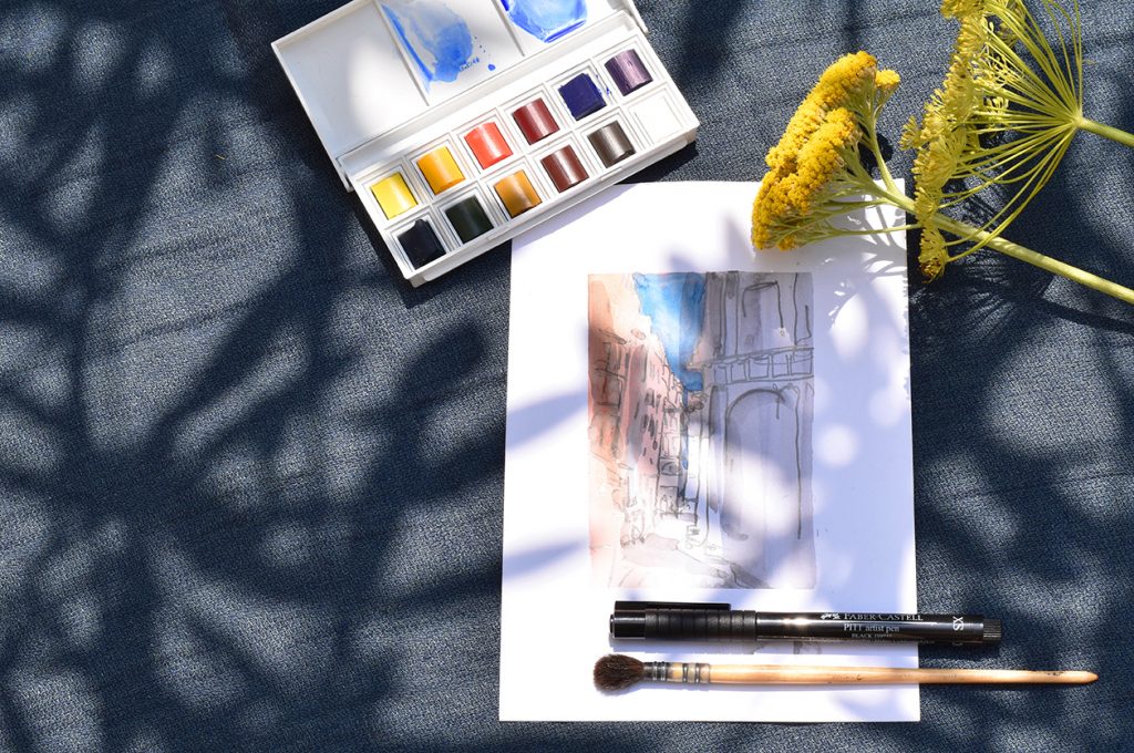 croquis aquarelle