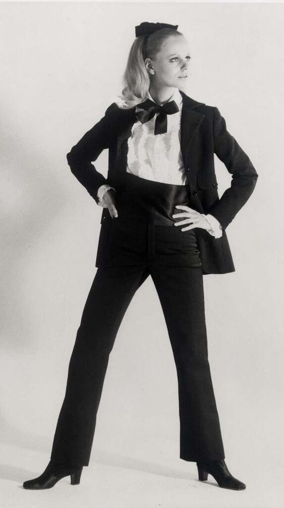 Vintage 1968 Yves Saint Laurent Le Smoking Tuxedo Black Gabardine
